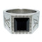Signet Ring Metal Silver And Onyx