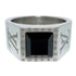 Signet Ring Metal Silver And Onyx