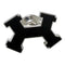 Street H Brooch Metal Black