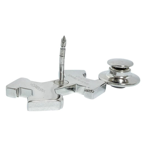 Street H Brooch Metal Black