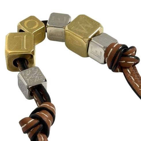 Bag Charm Leather and Metal Customizable Dice Handbag Charm
