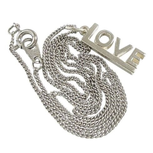 Pendant Necklace Metal and Sterling Silver