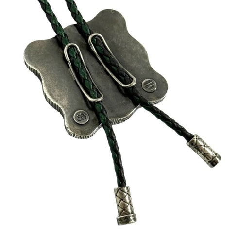 Pendant Necklace Leather and Sterling Silver
