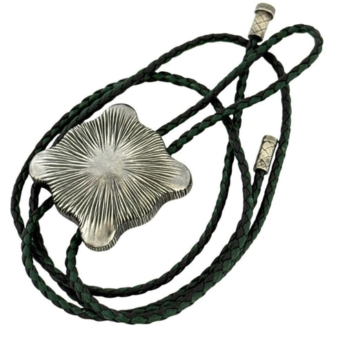 Pendant Necklace Leather and Sterling Silver