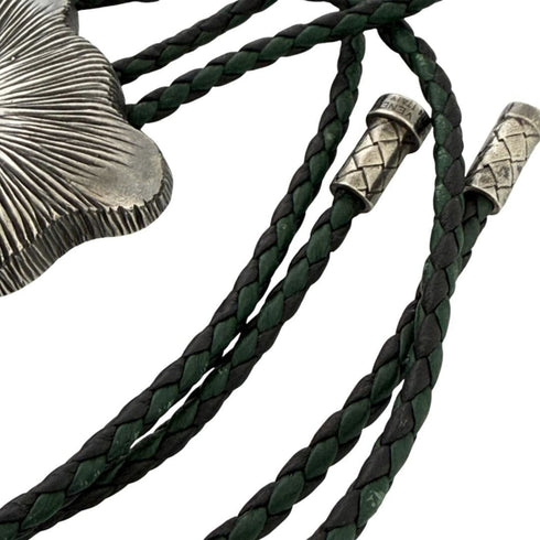 Pendant Necklace Leather and Sterling Silver