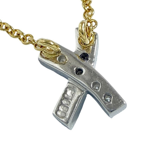 Pendant Necklace Platinum and 18K Yellow Gold