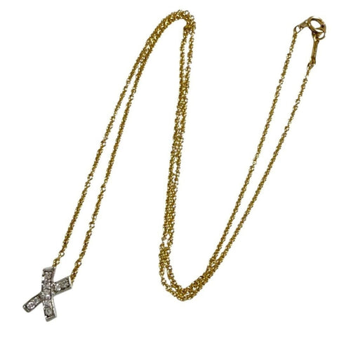 Pendant Necklace Platinum and 18K Yellow Gold