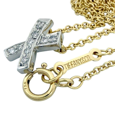 Pendant Necklace Platinum and 18K Yellow Gold