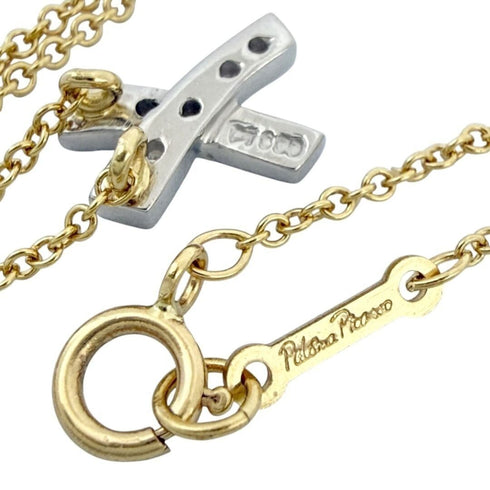 Pendant Necklace Platinum and 18K Yellow Gold