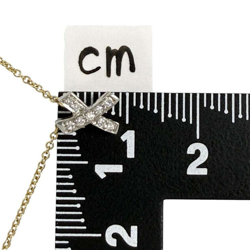 Pendant Necklace Platinum and 18K Yellow Gold