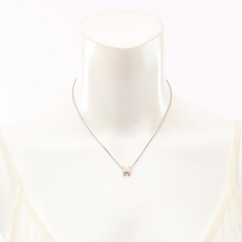 Pop H Pendant Necklace Silver-Tone Metal