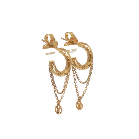 Earrings Hoop Gold-Tone Metal