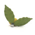 Brooch Leather Green and Yellow