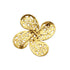 CC Logo Flower Brooch Gold-Tone Metal