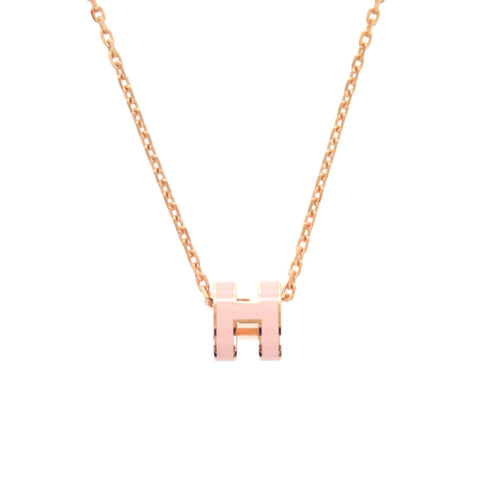 Pop H Pendant Necklace Gold-Tone Metal