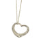 Open Heart Pendant Necklace Sterling Silver 23mm