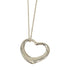 Open Heart Pendant Necklace Sterling Silver 23mm