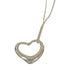 Open Heart Pendant Necklace Sterling Silver 23mm
