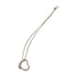 Open Heart Pendant Necklace Sterling Silver 23mm