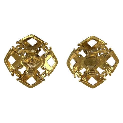 CC Logo Clip-On Earrings Metal
