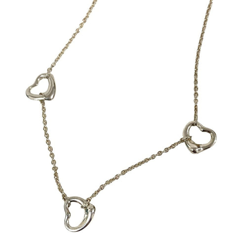 Open Heart Pendant Necklace Sterling Silver 10mm