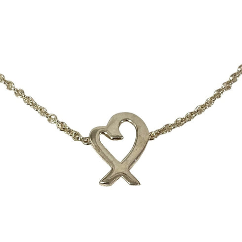 Loving Heart Chain Bracelet Sterling Silver