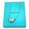 Bean Pendant Necklace Sterling Silver 18mm