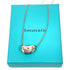 Bean Pendant Necklace Sterling Silver 18mm