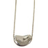 Bean Pendant Necklace Sterling Silver 18mm