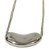 Bean Pendant Necklace Sterling Silver 18mm