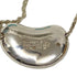 Bean Pendant Necklace Sterling Silver 18mm