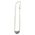 Bean Pendant Necklace Sterling Silver 18mm