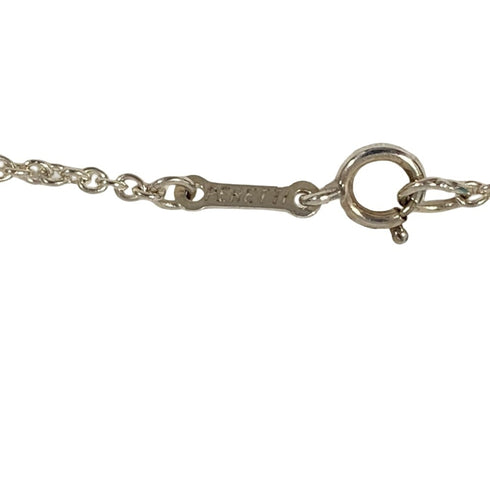 Bean Pendant Necklace Sterling Silver 18mm