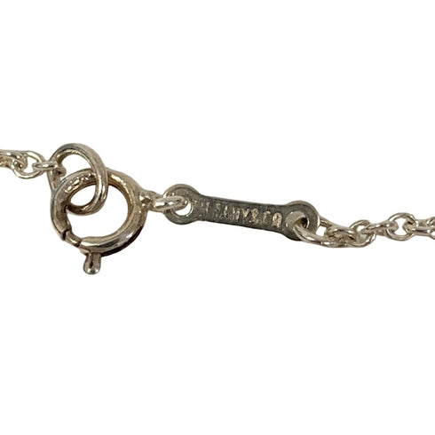 Bean Pendant Necklace Sterling Silver 18mm