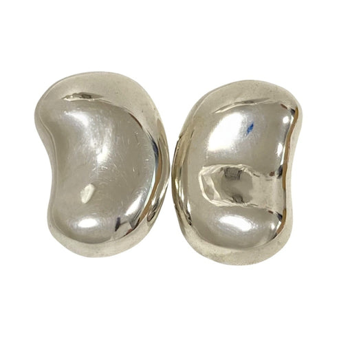 Bean Earrings Sterling Silver 20mm Sterling Silver