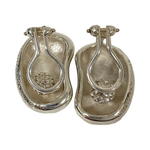 Bean Earrings Sterling Silver 20mm Sterling Silver