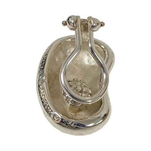Bean Earrings Sterling Silver 20mm Sterling Silver