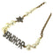 Choker Necklace Artificial Pearl and Rhinestone Gold and White