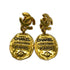 CC Logo Clip-On Earrings Metal Gold-Tone Metal