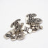 CC Logo Earrings Silver-Tone Metal Silver-Tone Metal