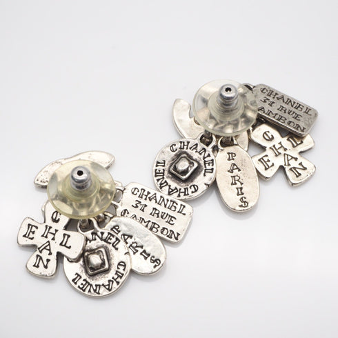 CC Logo Earrings Silver-Tone Metal Silver-Tone Metal