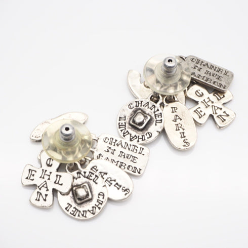 CC Logo Earrings Silver-Tone Metal Silver-Tone Metal