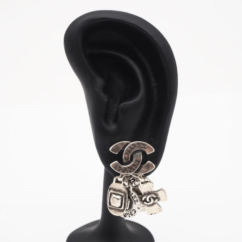 CC Logo Earrings Silver-Tone Metal Silver-Tone Metal