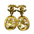 CC Logo Clip-On Earrings Metal Gold-Tone Metal