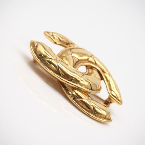 CC Logo Brooch Metal