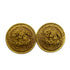 CC Logo Clip-On Earrings Metal Gold-Tone Metal