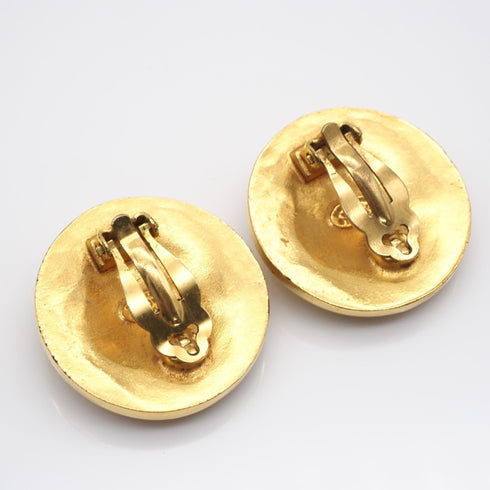 CC Logo Clip-On Earrings Metal Gold-Tone Metal