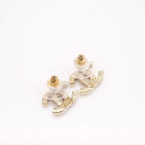 CC Logo Earrings Metal Gold-Tone Metal