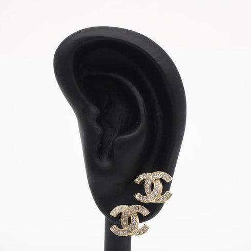 CC Logo Earrings Metal Gold-Tone Metal