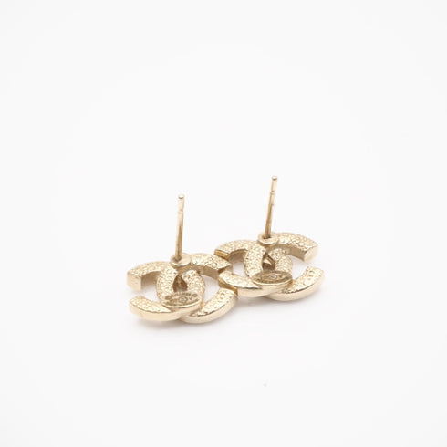 CC Logo Earrings Metal Gold-Tone Metal